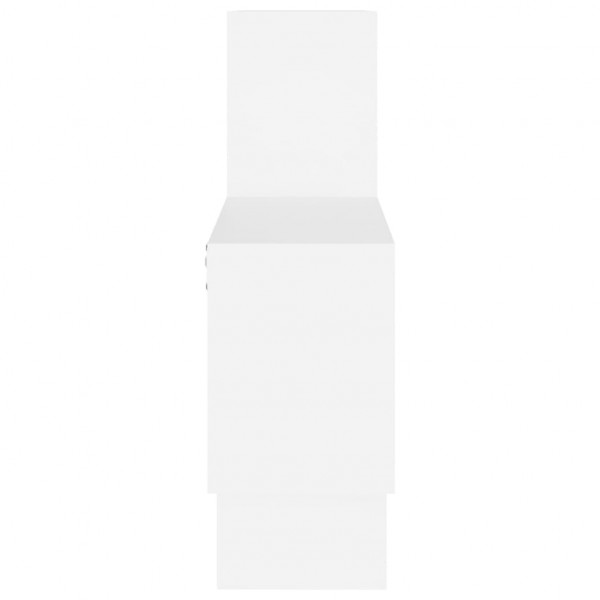 Estante de pared forma de coche aglomerado blanco 82x15x51 cm M 5
