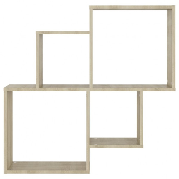 Estante cubo de pared contrachapado roble Sonoma 80x15x78.5 cm M 4