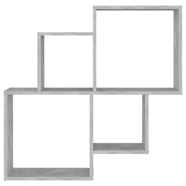 Estante cubo de pared contrachapado gris hormigón 80x15x78.5 cm M 4