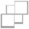 Estante cubo de pared contrachapado gris hormigón 80x15x78.5 cm 4