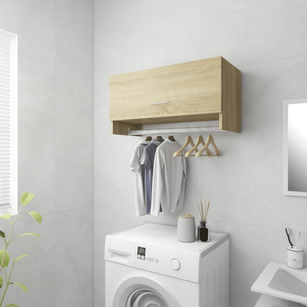 Armario de madera contrachapada color roble Sonoma 70x32.5x35cm M 3