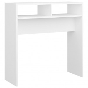 Mesa consola de aglomerado blanco 78x30x80 cm H