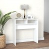 Mesa consola 78x30x80 cm derivados de madeira branco 3