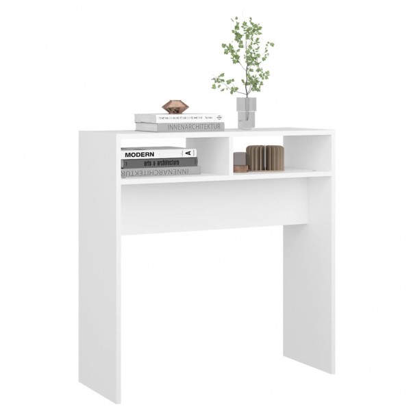 Mesa consola de aglomerado blanco 78x30x80 cm M 4
