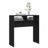 Mesa consola de madera contrachapada negro 78x30x80 cm 4