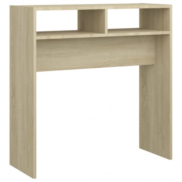 Mesa consola madera contrachapada roble Sonoma 78x30x80 cm M 2