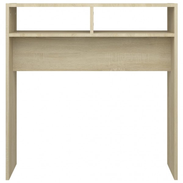Mesa consola madera contrachapada roble Sonoma 78x30x80 cm M 5