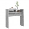 Mesa consola de aglomerado gris hormigón 78x30x80 cm 4