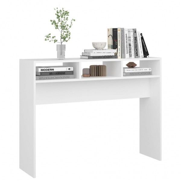 Mesa consola 105x30x80 cm derivados de madeira branco M 4