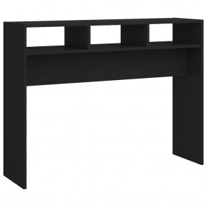 Mesa consola madera contrachapada negro 105x30x80 cm H