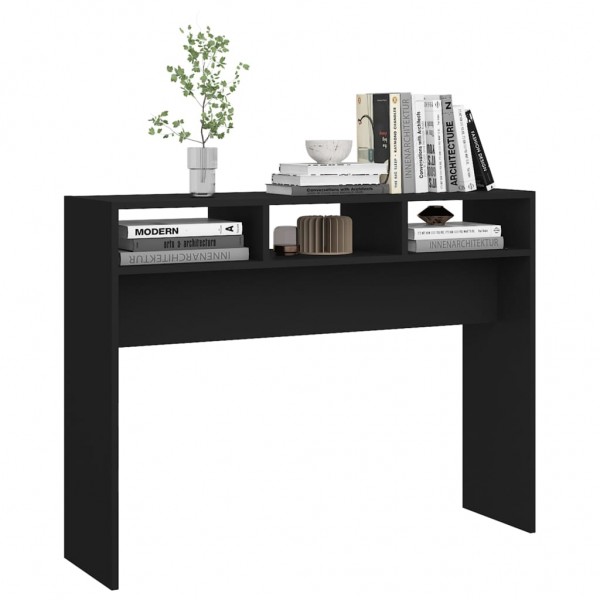 Mesa consola madera contrachapada negro 105x30x80 cm M 4
