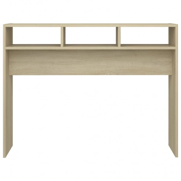 Mesa consola madera contrachapada roble Sonoma 105x30x80 cm M 5