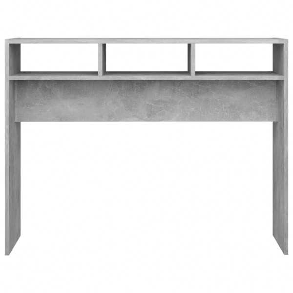 Mesa consola de aglomerado gris hormigón 105x30x80 cm M 5