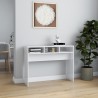 Mesa consola 105x30x80 cm derivados de madeira branco brilhante 3