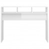 Mesa consola 105x30x80 cm derivados de madeira branco brilhante 5