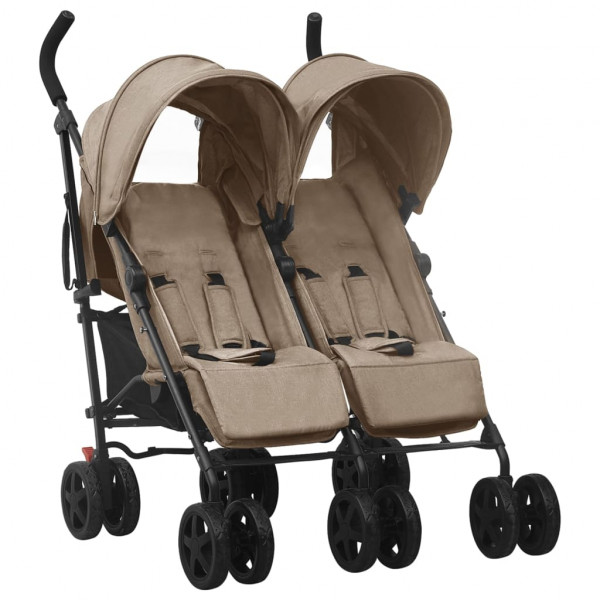 Carrito para gemelos de acero gris taupe D