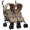 Carrito para gemelos de acero gris taupe 1