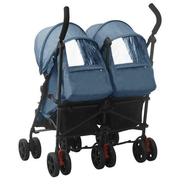 Carrito para gemelos de acero azul marino M 4