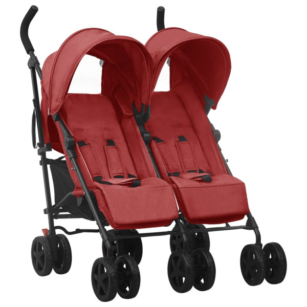 Carrito para gemelos de acero rojo D