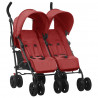 Carrito para gemelos de acero rojo 1