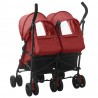 Carrito para gemelos de acero rojo 4