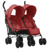 Carrito para gemelos de acero rojo 5