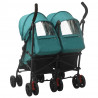 Carrito para gemelos de acero verde 3