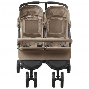 Carrito para gemelos de acero gris taupe H