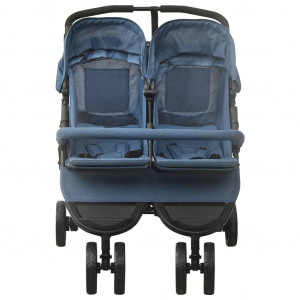 Carrito para gemelos de acero azul marino H