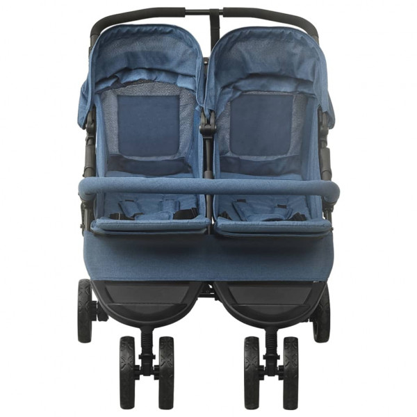 Carrito para gemelos de acero azul marino M 2