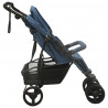 Carrito para gemelos de acero azul marino 4