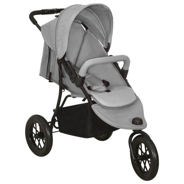 Carrito de bebés de acero gris claro D