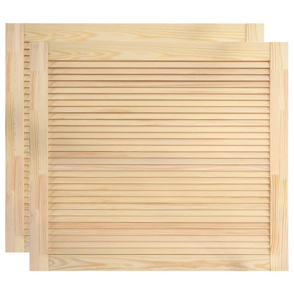 Puertas tipo persiana 2 uds madera maciza de pino 39.5x49.4cm M 2