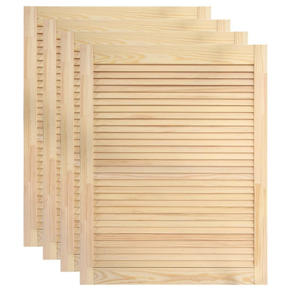 Puertas tipo persiana 4 uds madera maciza de pino 61.5x39.4 cm M 2