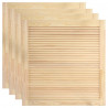 Puertas tipo persiana 4 uds madera maciza de pino 61.5x59.4cm 2