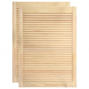 Puertas tipo persiana 2 uds madera maciza de pino 69x39.4cm H