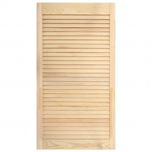 Porta de armário com design de persiana pinho maciço H