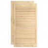 Puertas tipo persiana 2 uds madera maciza de pino 99.3x39.4cm 2