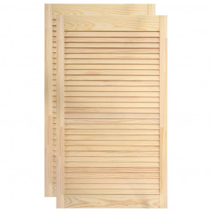 Puertas tipo persiana 2 uds madera maciza de pino 99.3x49.4cm H