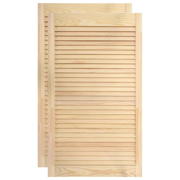Puertas tipo persiana 2 uds madera maciza de pino 99.3x49.4cm M 2