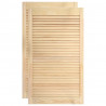 Puertas tipo persiana 2 uds madera maciza de pino 99.3x49.4cm 2