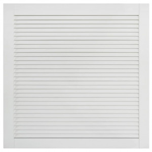 Puerta tipo persiana madera maciza de pino blanco 39.5x39.4 cm H