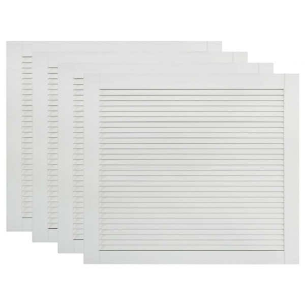 Portas de armário 4 pcs design de persiana pinho maciço branco M 2