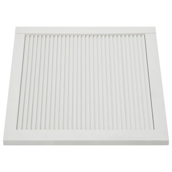 Porta de armário com design de persiana pinho maciço branco M 4