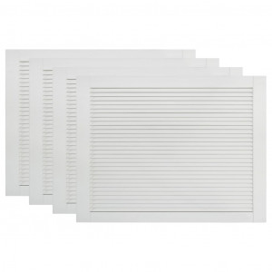 Puertas persiana 4 uds madera maciza pino blanco 39.5x59.4cm H