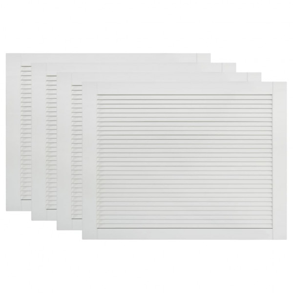 Puertas persiana 4 uds madera maciza pino blanco 39.5x59.4cm M 2