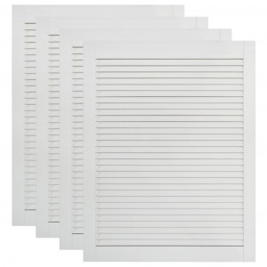 Portas de armário 4 pcs design de persiana pinho maciço branco H
