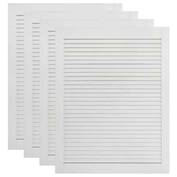 Puertas persiana 4 uds madera maciza pino blanco 61.5x39.4 cm M 2