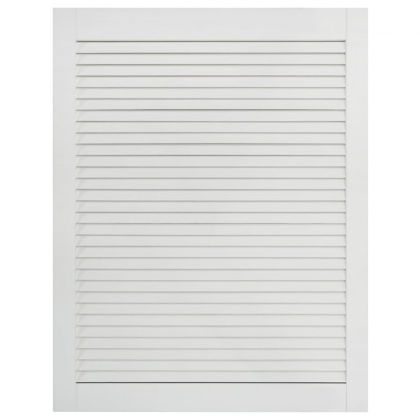 Portas de armário 4 pcs design de persiana pinho maciço branco M 4