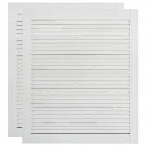 Portas de armário 2 pcs design de persiana pinho maciço branco H